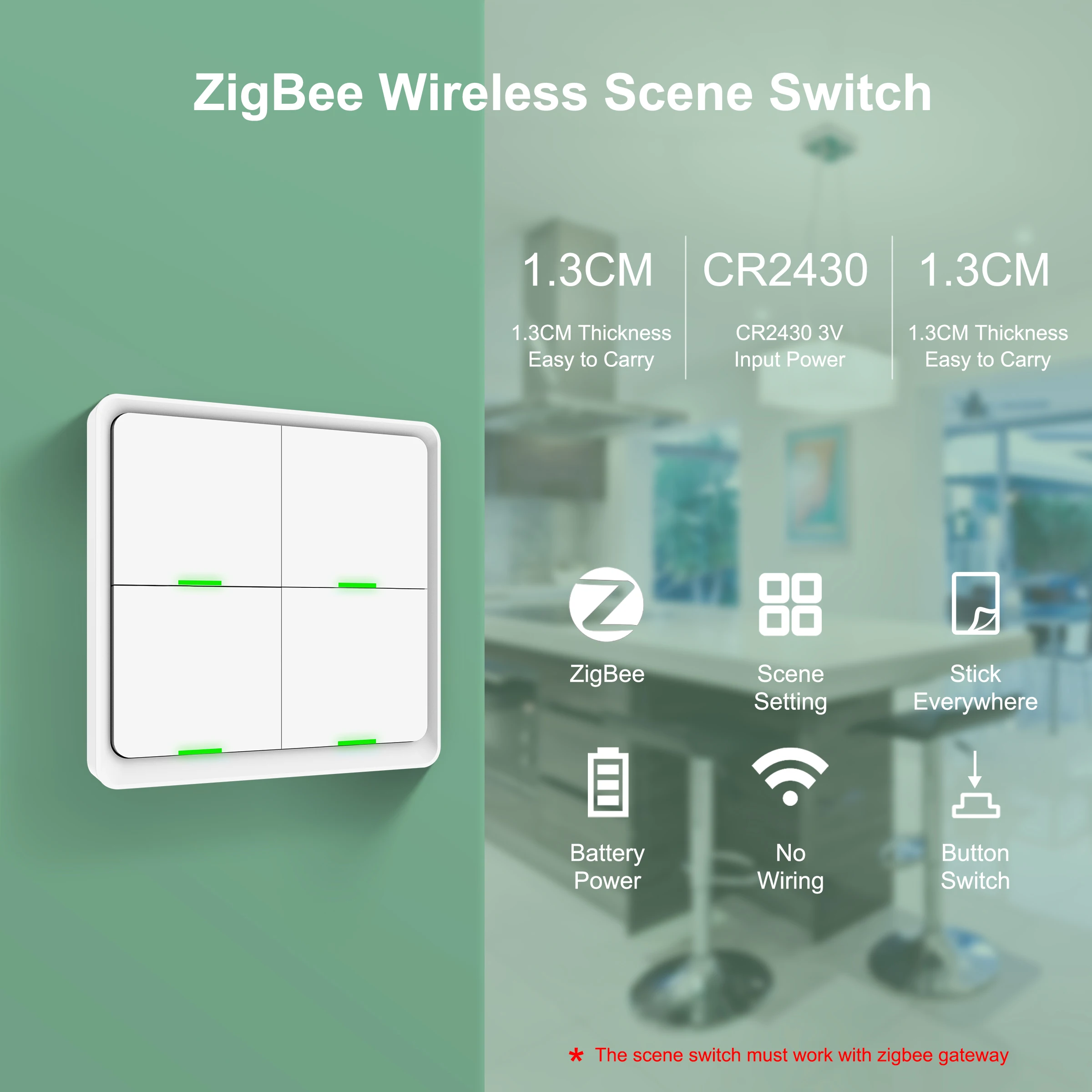 Переключатель Tuya ZigBee работает со всеми устройствами ZigBee/Wifi беспроводной умный
