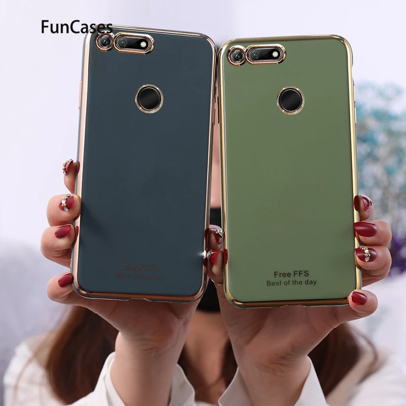 Роскошные Чехлы для мобильных телефонов Huawei P Smart Plus мягкий ТПУ чехол Nova 3i Honor V20 V30