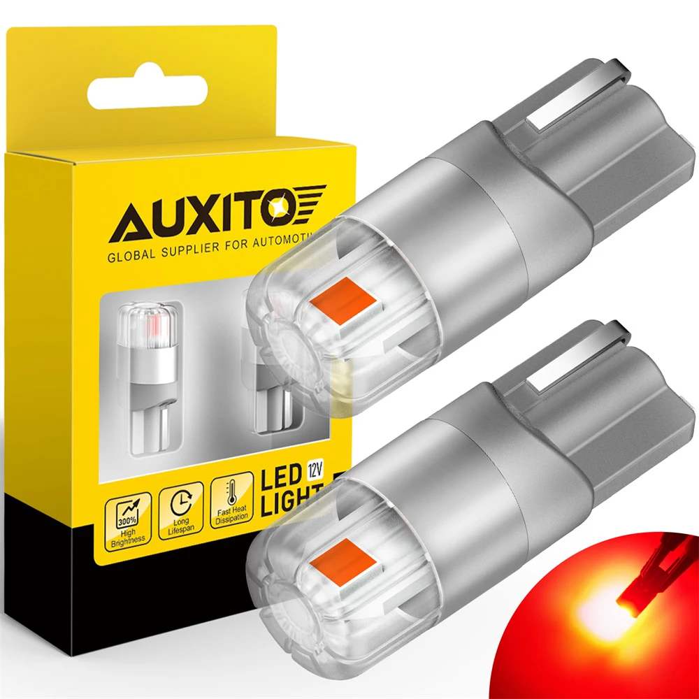 Lav vej Isse boksning Auxito 2pcs T10 Led Red W5w Led Bulb Canbus Error Free Car Wedge Number  Plate Interior Reading Trunk Lights 6000k White Yellow - Signal Lamp -  AliExpress