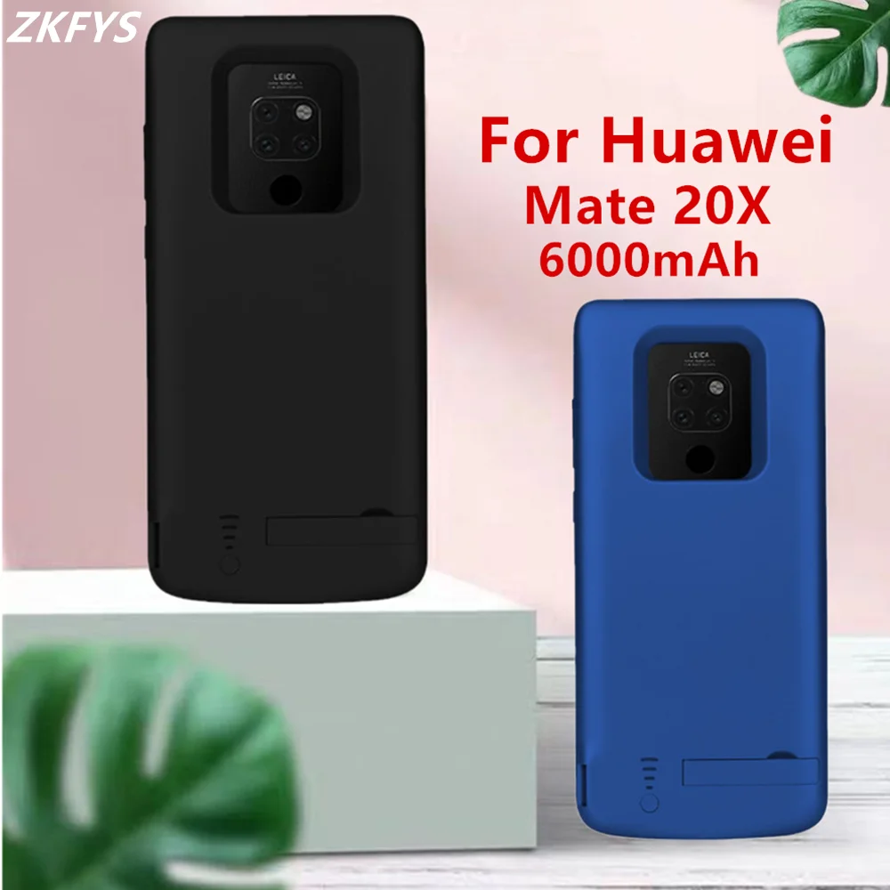 Высококачественные силовые Чехлы для huawei mate 20X зарядное устройство чехол 6000 мАч внешняя подставка power Bank чехол-аккумулятор