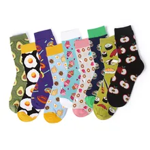 Новые свежие носки с фруктами женские хлопковые забавные носки с принтом по щиколотку забавные подарки под платье носки Calcetines мужские носки