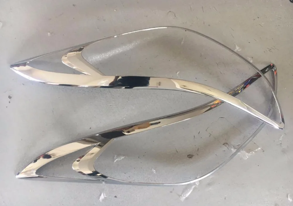 front headlight cover trim for hyundai elantra avante 2012 2013 2014 2015 car accessories abs chrome 2pcs per set