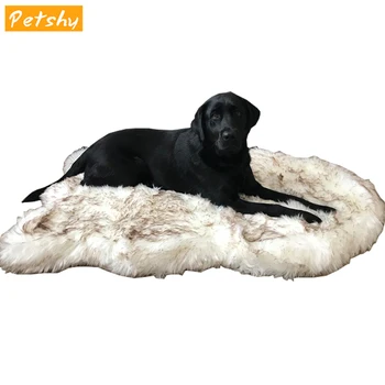 

Petshy Faux Fur Pet Bed Plush Dog Cat Sleeping Pad Cushion Mat Dogs Bed Removable Cover For Small Medium Large Dog House Sofa