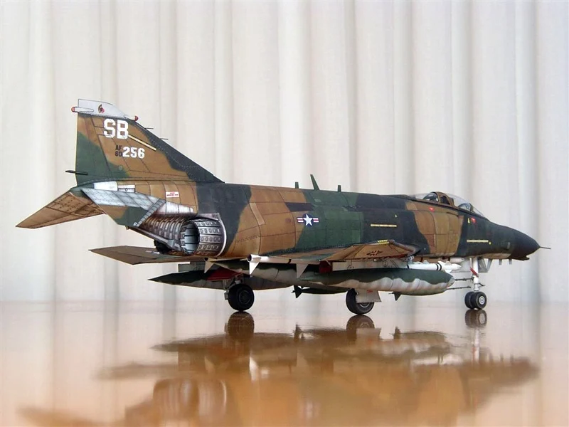 1:33 Scale Phantom F-4B Mig Killer Fighter DIY Paper Model Kit Puzzles Handmade Toy DIY