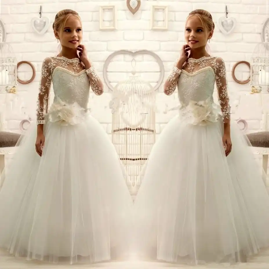 long sleeve flower girl