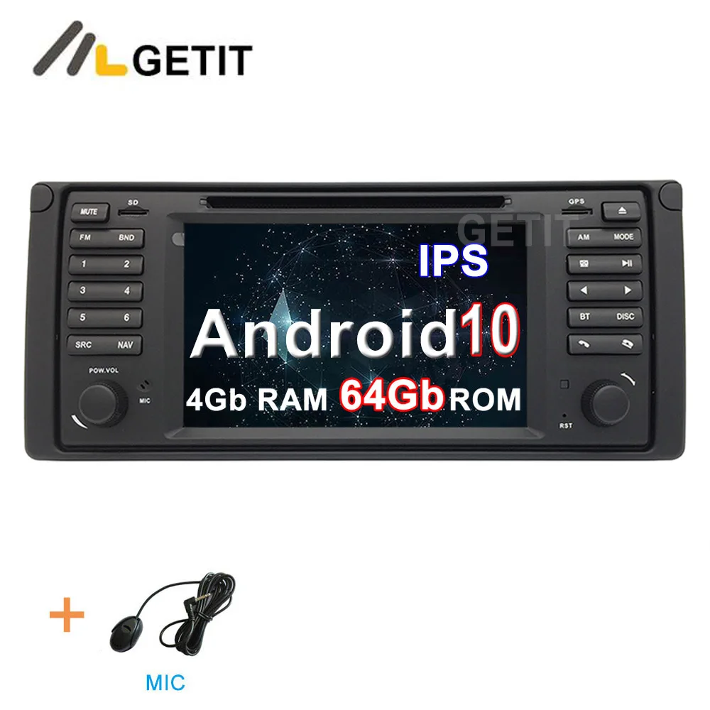 DSP 64G Android 10 автомобильный DVD стерео радио плеер gps для BMW E39 с WiFi BT - Цвет: 4G-RAM 64G-ROM