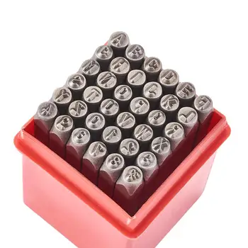 

Iron Seal Stamps Including Letter A~Z Number 0~8 and Ampersand & Black 60x6mm 63x8mm; 36pcs/box