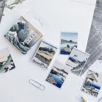 

2020 New Kawaii Ukiyo Painting Washi Tape Basic Color Paper Washi Tape Adhesive Tape Decorative Label Stationery Tapes