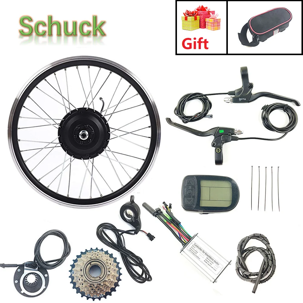 

Schuck Electric Bicycle Conversion kit with KT LCD5 Display 36V 250W Rear Rotate Motor Wheel 16-29inch 700C with Spoke and Rim