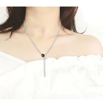 

Silver S925 Pendant Necklace for Women Wedding Gifts,Lady Round Pendant Choker Jewelry,20 Inch