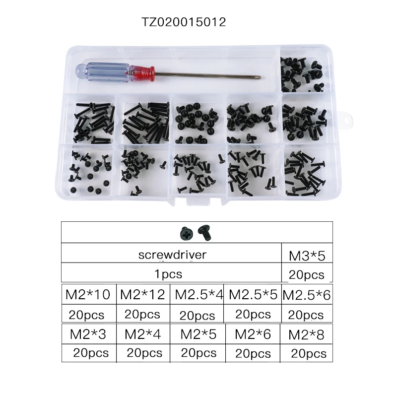 

220pcs M2 M2.5 Laptop Screw Computer Mechanical Assortment Repair Tool Kit Assemble Repair Electronic Mini tool
