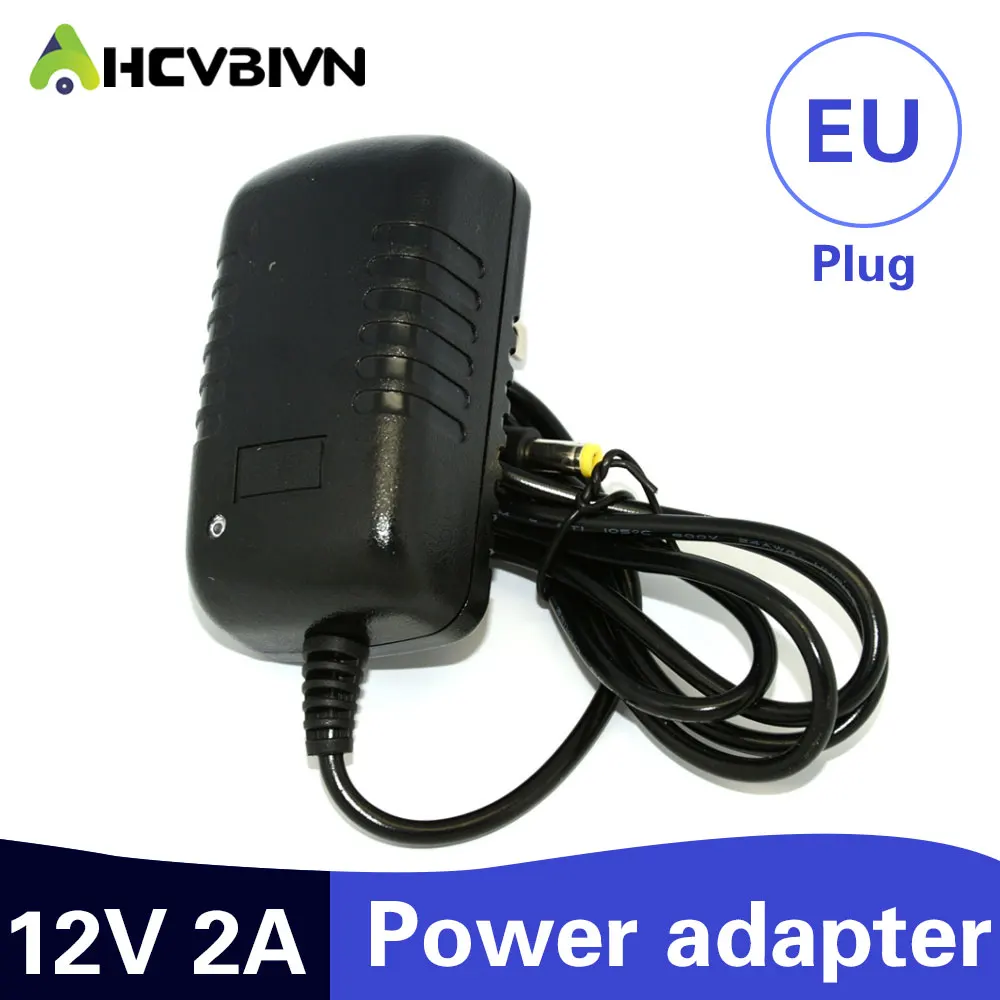 1PCS 12V2A AC 100V-240V Converter Adapter DC 12V 2A 2000mA Power Supply EU Plug 5.5mm x 2.1-2.5mm for LED CCTV australian au plug 12v 2a 2000ma 100 240v ac to dc power adapter supply charger charging for cctv camera systems