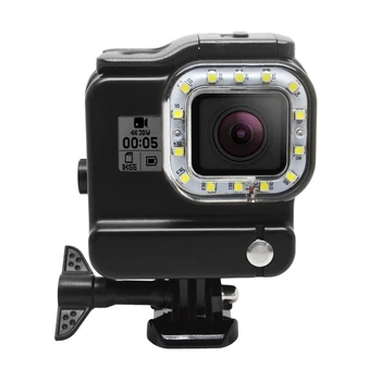 

2-In-1 Camera Waterproof Housing + LED Diving Light Underwater 30M 3 Mode Adjustment for GoPro Hero 7 6 5