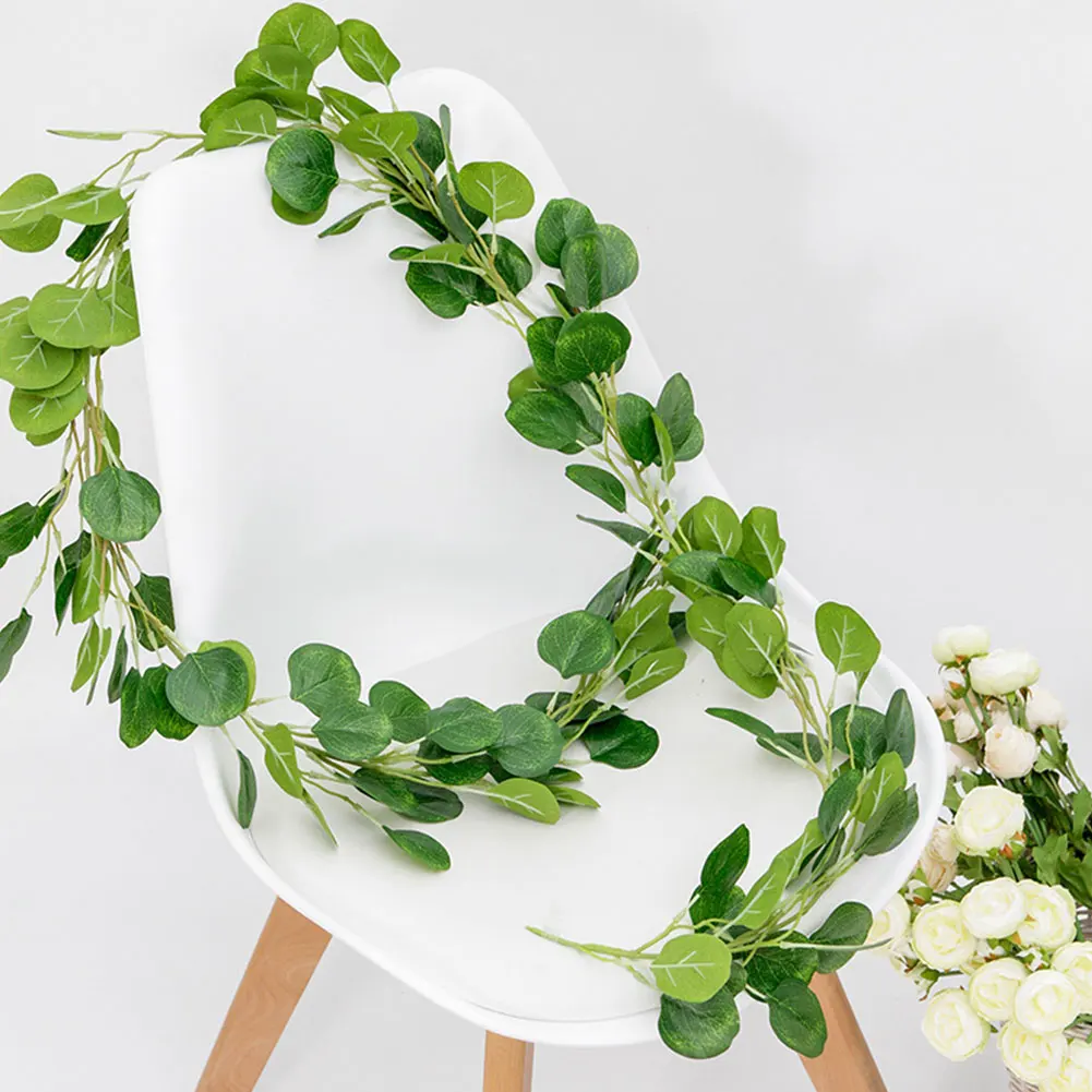 Simulated Eucalyptus Festive Ornament Wedding Decoration Handmade Green/Autumn Red Romantic Photo Props Greenery - Цвет: Green
