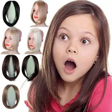 Центр длинные челки пост синтетический Невидимый коврик волосы патч волосы Замена блок длинные прямые волосы палка утолщенный парик челка