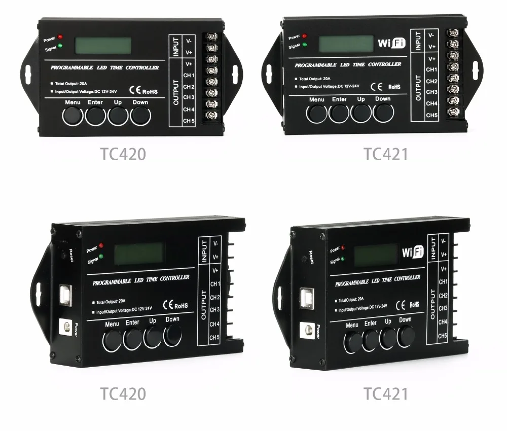 Tc420 Tc421 Tc423 Time Programable Rgb Led Controller Dimmer 5 Channel