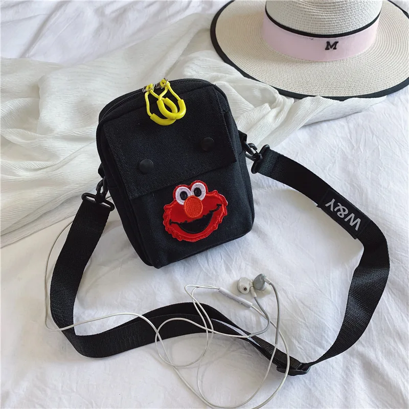 

2019 Hot Sales Canvas Shoulder Bag Fashion Cartoon Messenger Backpack Women's University Style INS Fashion Bag