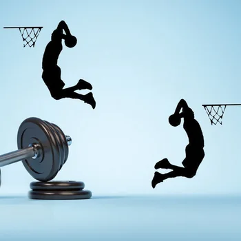 

New Cartoon Basketball Player Dunk Wall Sticker For Home Decorative Living Room Wall Decor Decals Switch Stickers