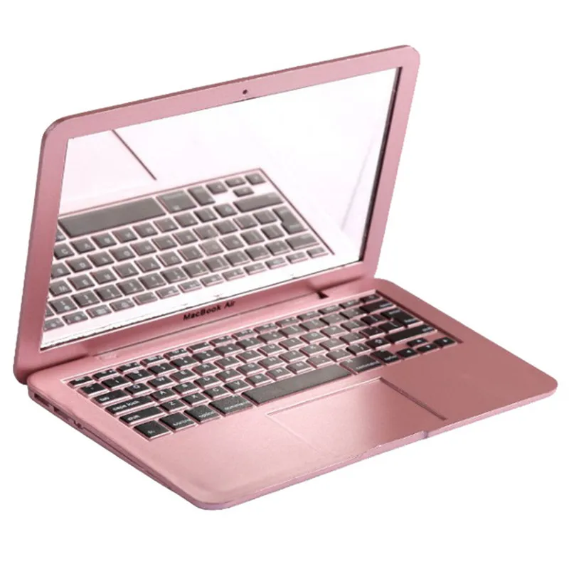 Espejo de maquillaje de moda Mini bolsillo espejo de ordenador portátil Ordenador de las mujeres las niñas casa creativa Espejos decorativos 1 Uds