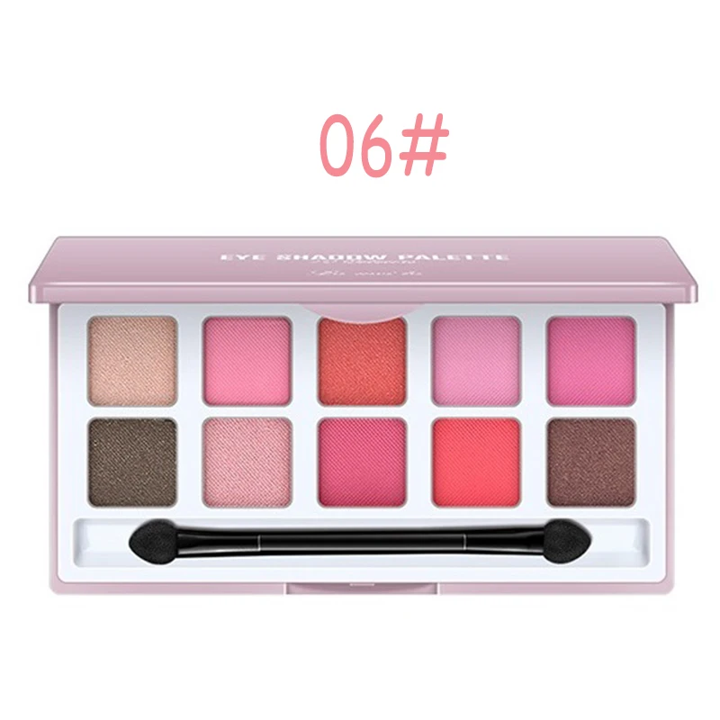 06 Праймер для век палитра косметики макияж блеск пигмент матовые Smoky Eyes водонепроницаемый перламутровый нейтральный Модный не цветущий TSLM1 - Цвет: 06