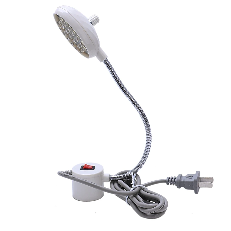 

Sewing Machine Light 19 LED Adjustable Gooseneck Lamp Magnetic Base Switch Flexible Mounting Working Table Lamp US Plug