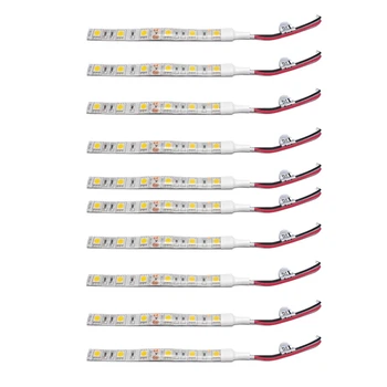 

10Pcs 10Cm Waterproof 5050 LED Strip Lights Dc 12V Caravan Boat Car - 5Pcs Blue & 5Pcs Warm White
