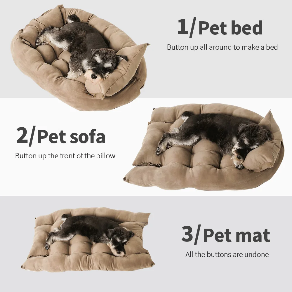 Cozy 3-in-1 Pet Bed Mat for Dogs and Cats - Warm Winter Sleeping Bed, Puppy Kitten Nest, and Soft Kennel Cushion - Ideal Dog Mats for Comfort and Relaxation