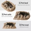 Multifunction Dog Bed Mat 3 IN 1 Dogs Cat Sleeping Bed Sofa Warm Winter Puppy Kitten Nest Kennel Soft Pet Cushion For Dogs Cats 5