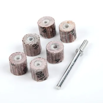 

6x Sanding Flap Wheel Sandpaper Disc 80-600 Grit Grinding Polishing Rotary Tool