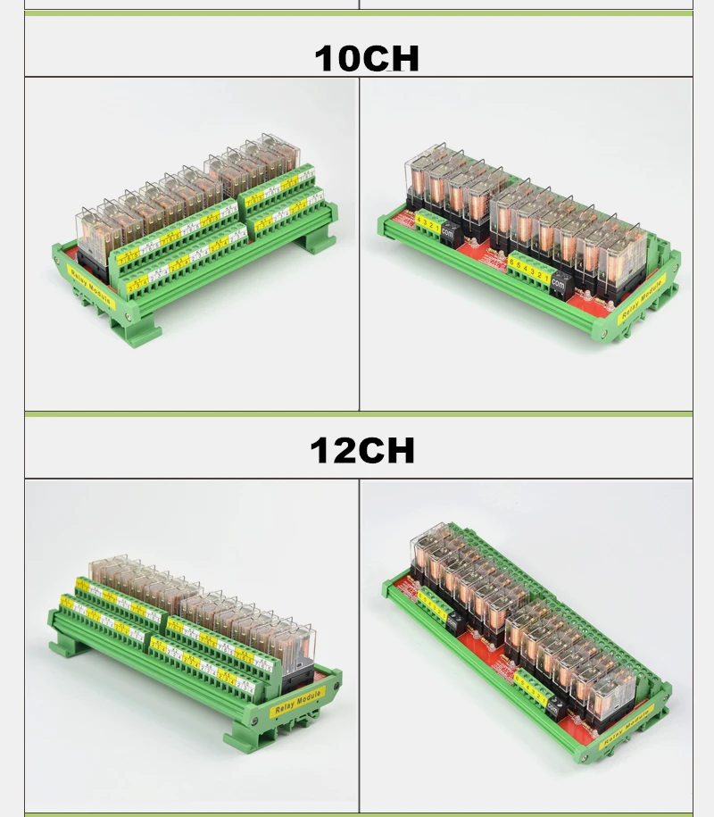 4-канальный 2NO+ 2NC c креплением на рейке Интерфейс модуль реле Omron G2R-2 5A 12V 24V DC Интерфейс PNP/NPN Совместимость