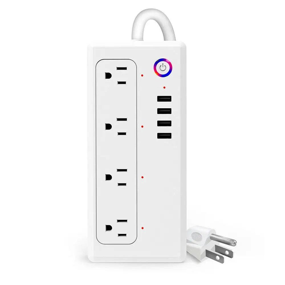 Teekar Wifi умная лента питания 4 розетки EU/US/UK с 4 usb зарядным портом умная жизнь работа с Alexa Google домашний помощник