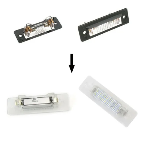 Car LED License Plate Light 1997-2004 For Porsche Boxster 986 9646316200101C Car LED License Plate Lights
