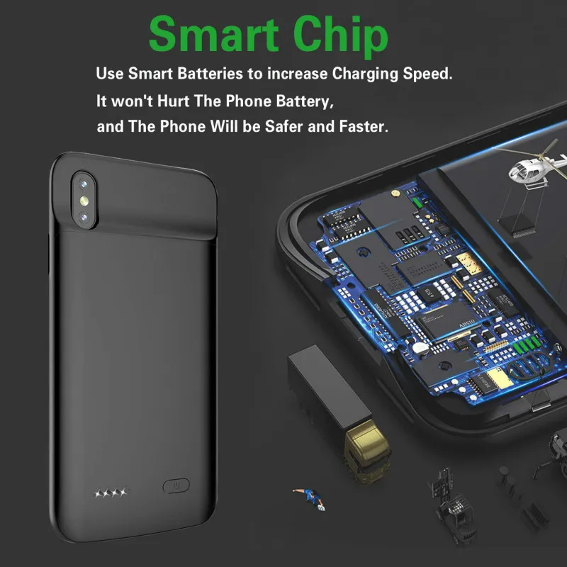 Leioua, внешний аккумулятор, чехол, зарядка, 5000 мА/ч, для iPhone, XsMax, зарядное устройство, внешний аккумулятор, 4100 мА/ч, для iPhone X Xs
