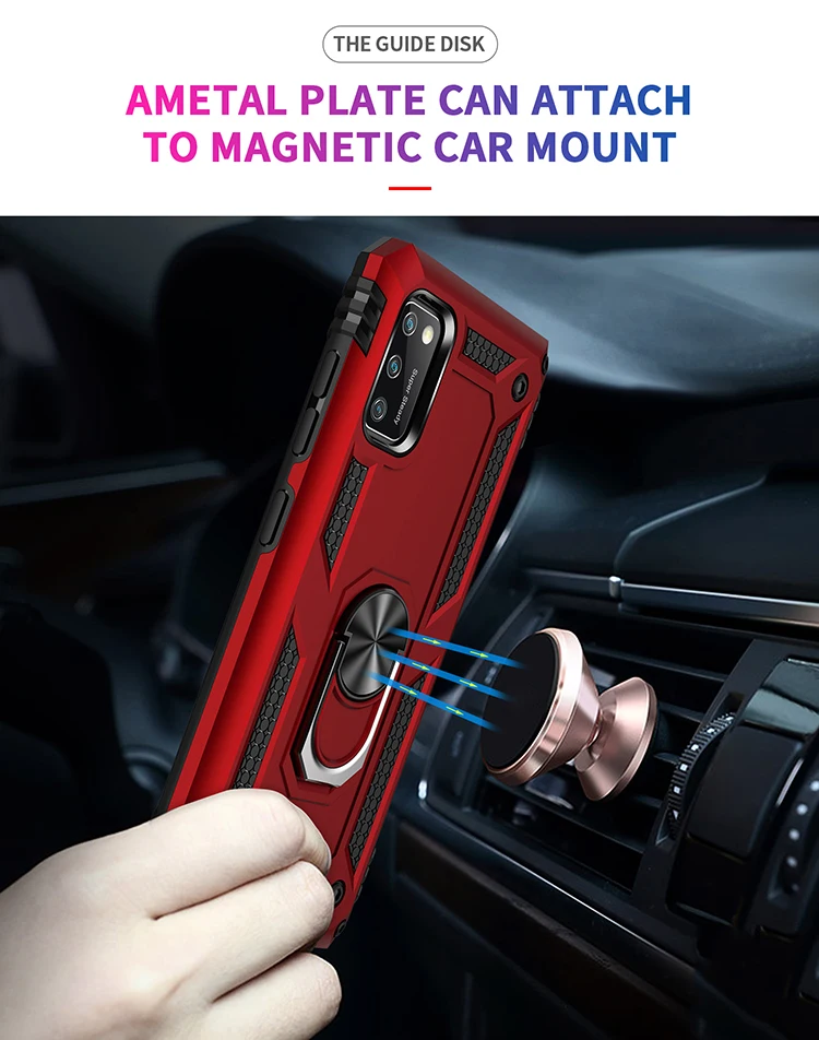 for Samsung Galaxy A41 Armor Shockproof Case for Samsung Galaxy A41 A 41 Military Drop Protective Car Holder Ring Case Cover silicone cover with s pen