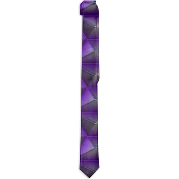 

NOISYDESIGNS 2020 New Hot Sell Men's Fashion Purple Geometry Slim Neck Ties For Man Casual Skinny Printed Adults Male Necktie