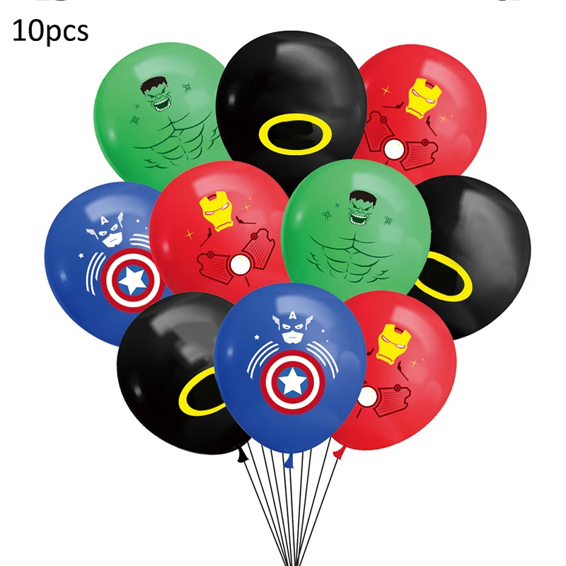 Palloncini in lattice Hulk Super Hero Marvel da 12 pollici Iron Captain  America Kids Birthday Party Decoration Baby Shower Balloons