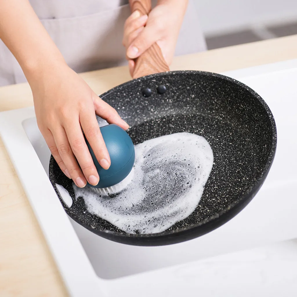 

Best Selling 2019 Products Clean Bush Silicone Spherical Brush Household Cleaning Brush Dishes Pot Decontamination Brush F1209
