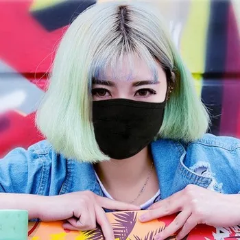 

Protective Black Reusable Cotton Face Mask On The Mouth Fashion Design Adult Drawing Print Mask Dust-proof Masks For The Holiday