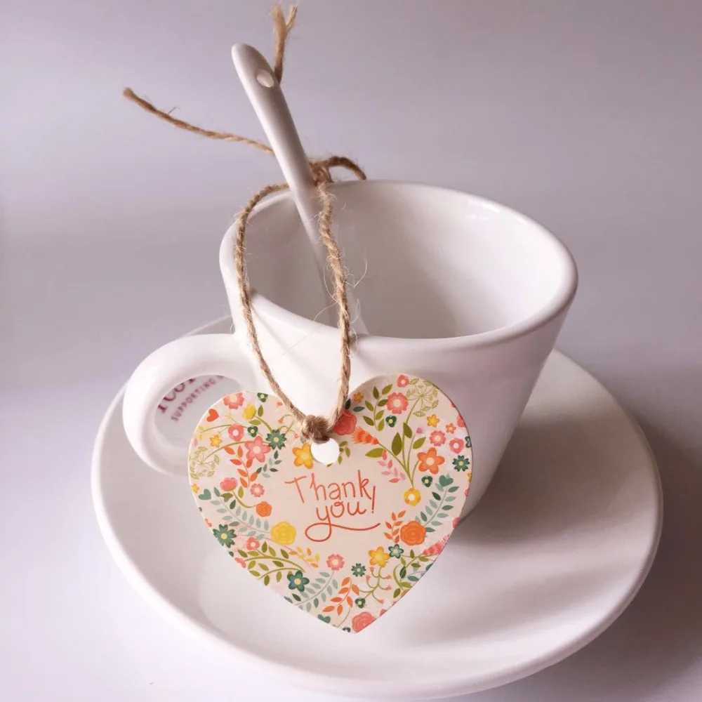 Подарочные бирки спасибо 50 шт. бумажные этикетки на свадьбу день рождения