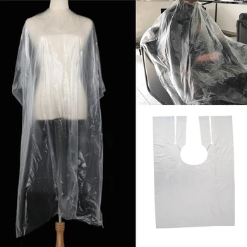 

30x Disposables Hairdressing Capes Hair Salon Shawl Plastic Waterproof Hair Cutting Capes for Barbershop Home Use 150x130cm