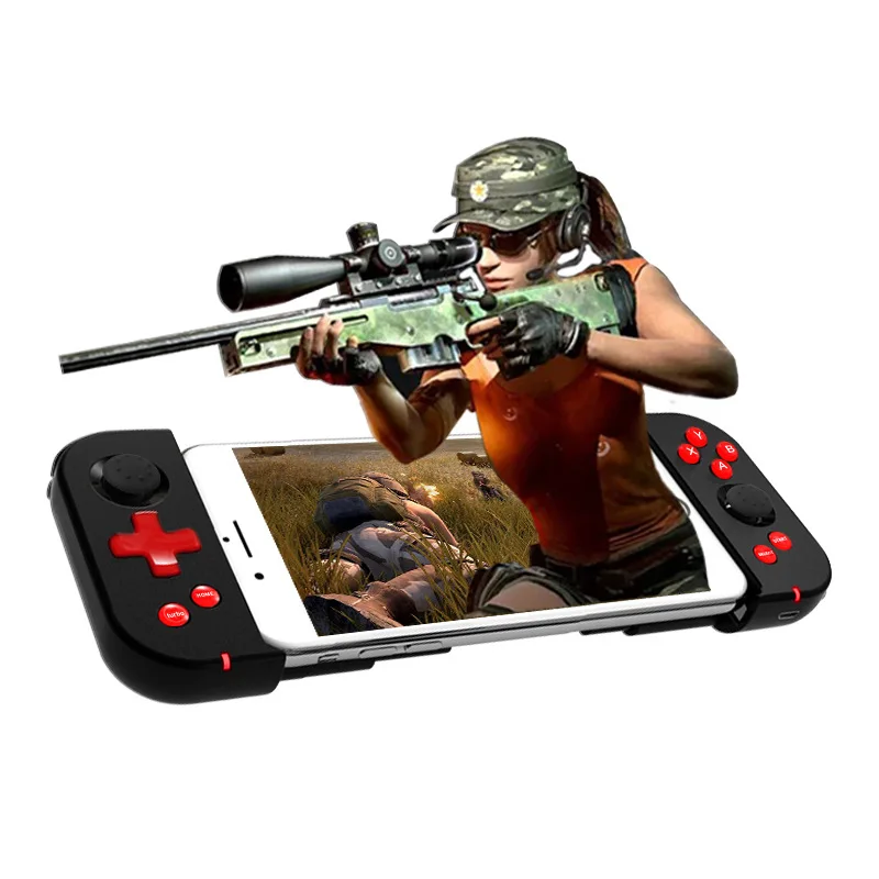

Wireless Bluetooth Telescopic Game Controller Gamepad Trigger Joystick for PUBG Mobile IOS Android Phone PC TV Box Joypad