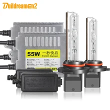 Buildreamen2 H1 H7 Car Headlight HID Xenon Light Kit AC Ballast Bulb 55W H3 H8 H11 9005 9006 3000K-10000K 12V Headlamp Fog Light
