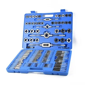 Price Quality 110PCS Tap & Die Tool Set M3-M12 M6-M20 Screw Thread Metric Wrench Taper Taps Plug Taps T-Type Tap Adjustable Tap Wrench