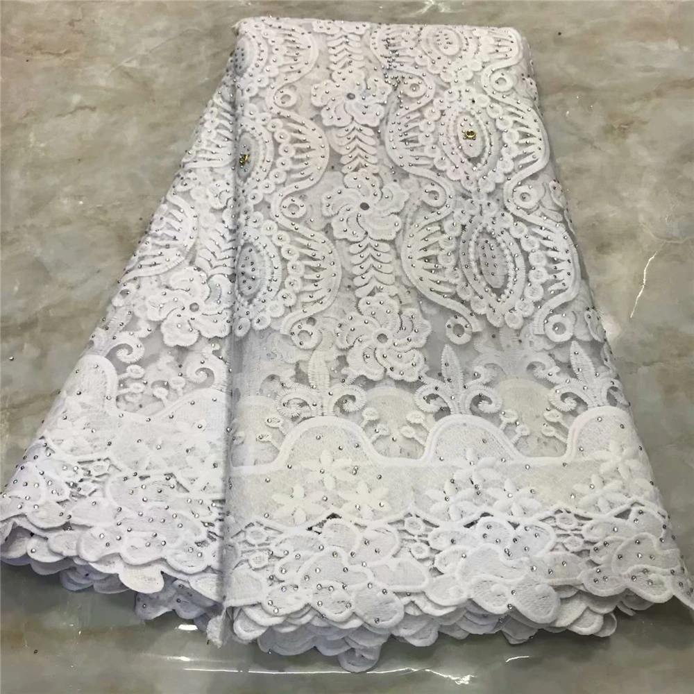 

African Lace Fabric High Quality French Lace Fabric 2019 Nigerian Laces Guipure Embroidered Fabric For Wedding Party Dress