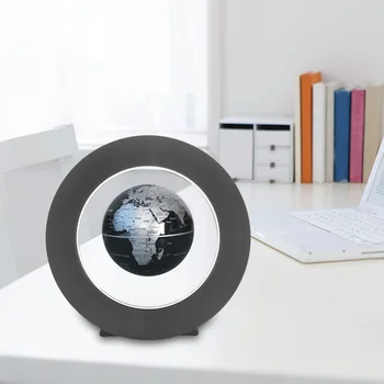 

4" Magnetic Levitation Floating Globe with Colored LED Lights O Shape Anti Gravity Magnetic Levitation Rotating World Map