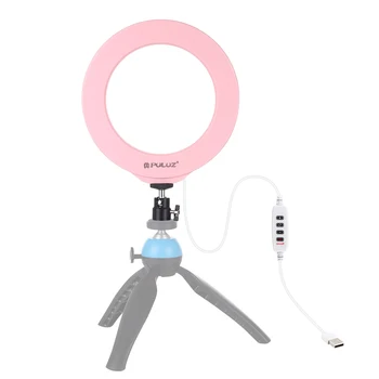 

PULUZ 6.2" Dimmable LED Ring Light 3 Lighting Modes Brightness Studio Light for Live Streaming Selfie Photography Video Shooting