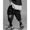 Men's clothes Multi war zone functional wind legged pants large pocket casual Ribbon Harajuku fashion Overalls Street dress 6