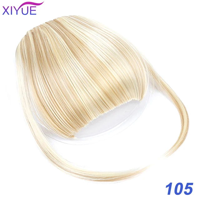 Black/Light Brown Clip In Hair Bangs Hairpiece Accessories Synthetic Fake Bangs Clip In Hair Extensions Clip In Hair Pieces WL52