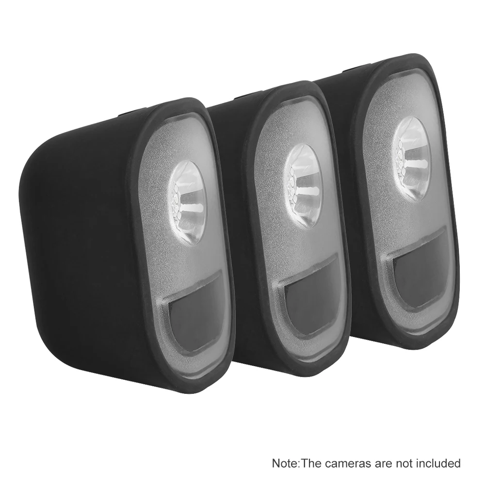 

3 Pack Silicone Skin for Arlo Light Security Cameras Weatherproof UV-resistant Case , Black