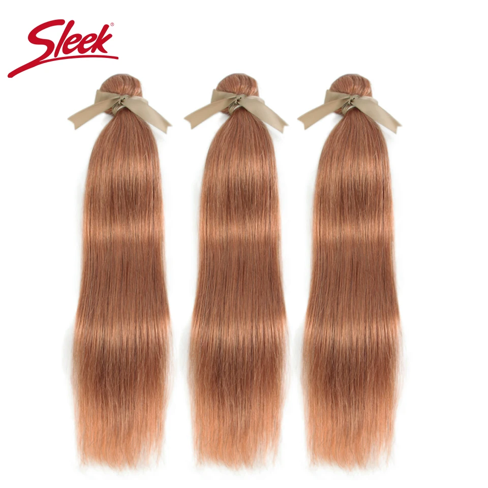 Sleek Mink Blue Orange Blonde Color Malaysian Straight Hair Weave Bundles 8 To 26 Inches Hair Extension Bugha Style ing